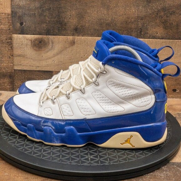 NIKE AIR JORDAN RETRO 9 KOBE LAKERS MENS ATHLETIC SHOES BASKETBALL HIGH SIZE 13 - Picture 5 of 9